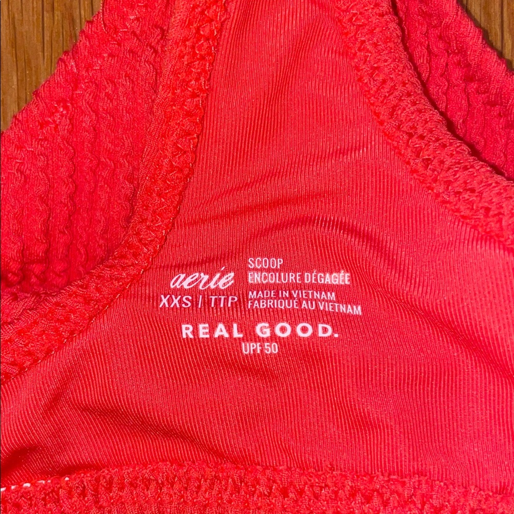 Aerie Vibrant Coral Bikini Top and Bottom NWOT - Picture 3 of 5